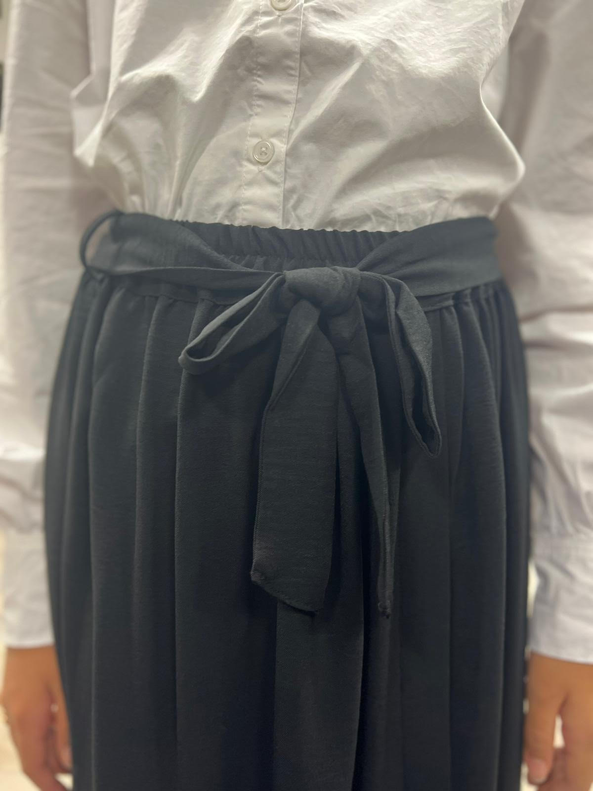 Maxi rok met strik zwart - Afbeelding 3
