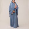 INSIDE OUT SLEEVE ABAYA - BLUE & ROSÉ