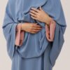 INSIDE OUT SLEEVE ABAYA - BLUE & ROSÉ - Afbeelding 4