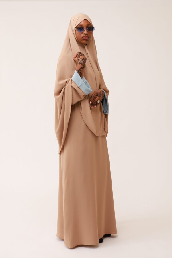 INSIDE OUT SLEEVE ABAYA - SANDY & SKY