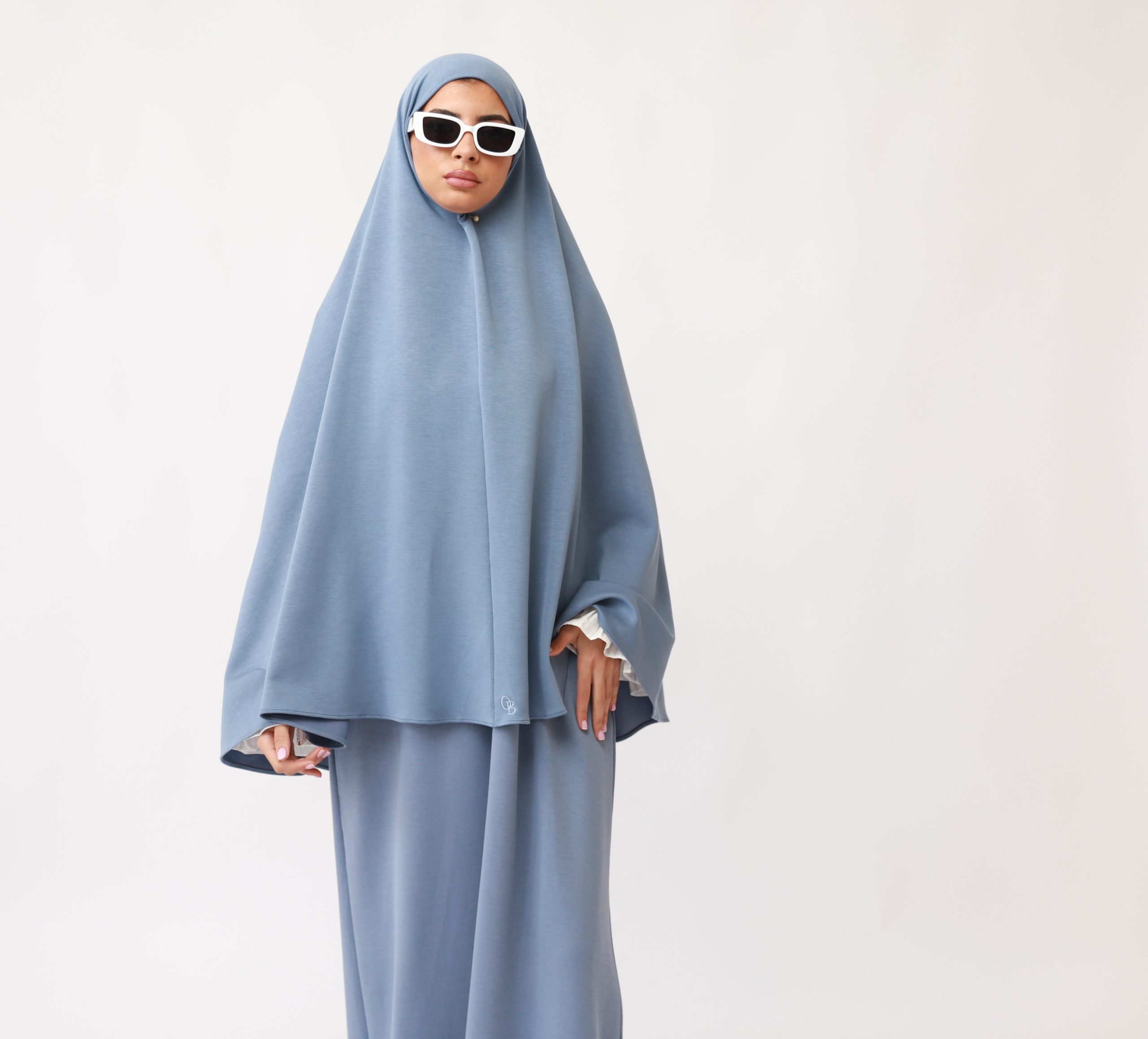 FlOWYSLEEVE ABAYA SET - BLUE - Afbeelding 3