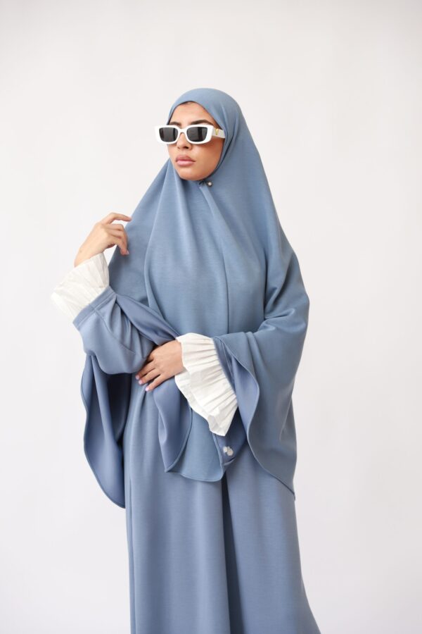 FlOWYSLEEVE ABAYA SET - BLUE