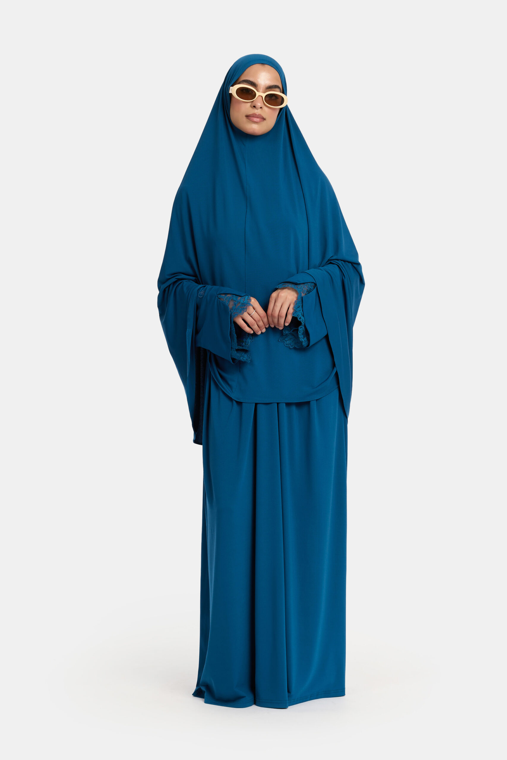 JERSEY LACE - DENIM BLUE